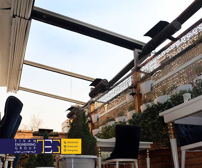 سقف متحرک رستوران گرپ در تهران