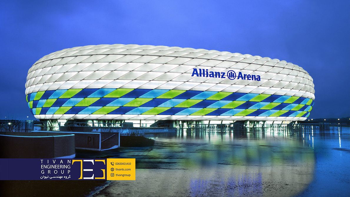 ورزشگاه آلیانتس آرنا یکی از معروف ترین ورزشگاه های طرفداران فوتبال است.