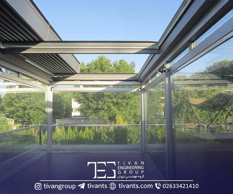 سقف آلومینیومی تراس ویلا