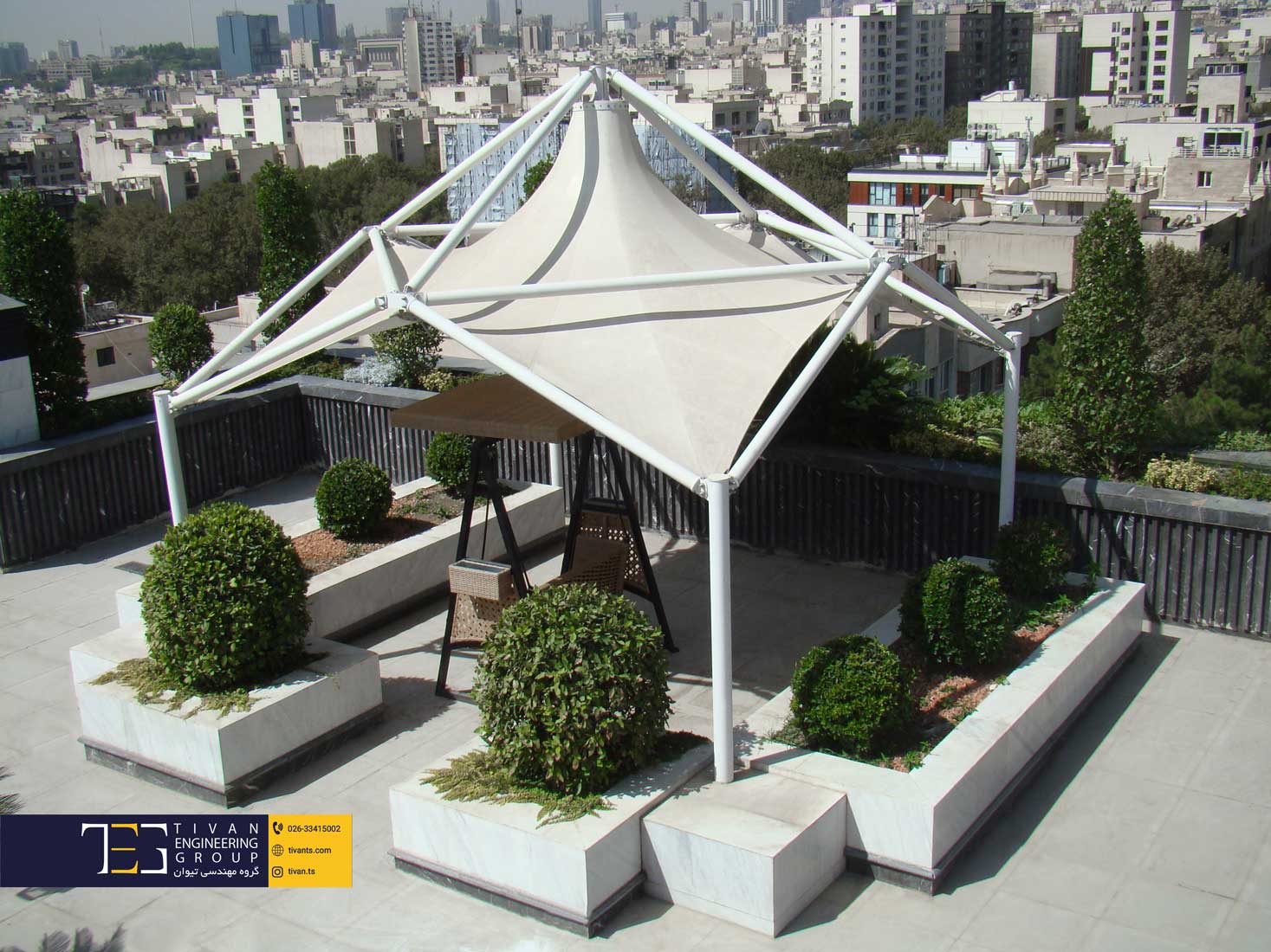 سازه چادری با طراحی خاص