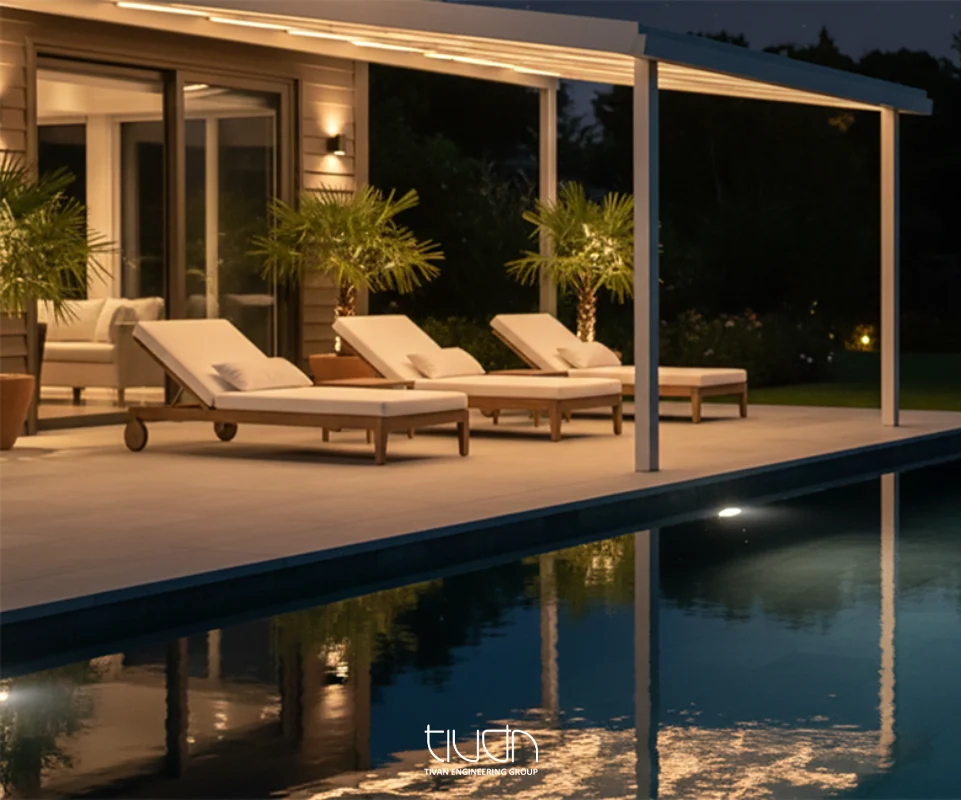 نورپردازی برای استخر