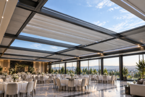 movable hall roof